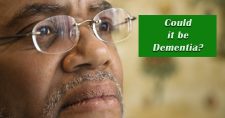 Smells Like Memory Loss. Picture of an older black man with a puzzled look on his face.