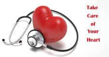 Take Care of Your Heart from the Start. Picture of a stethoscope and an animated heart.